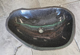 Handmade Natural Oval River Stone  Bathroom Basin  RL 240910
