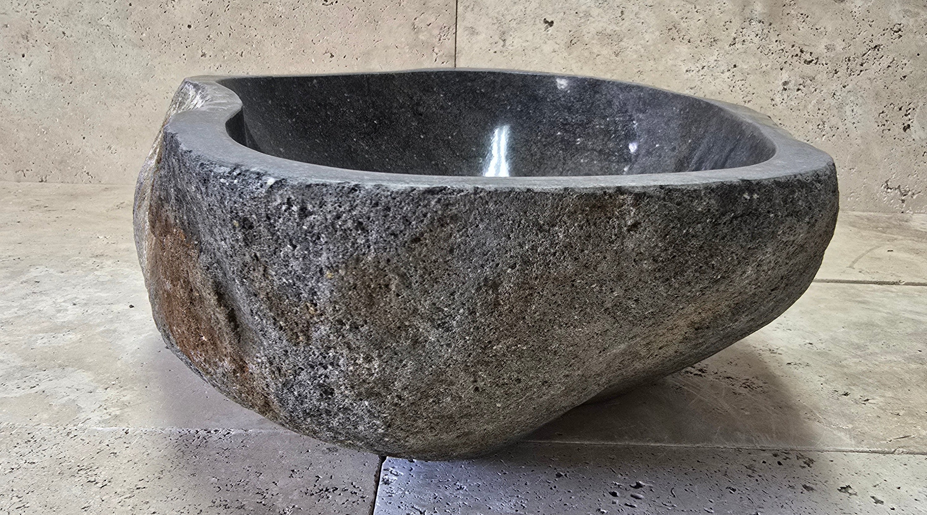 Handmade Natural Oval River Stone  Bathroom Basin  RM 2409032