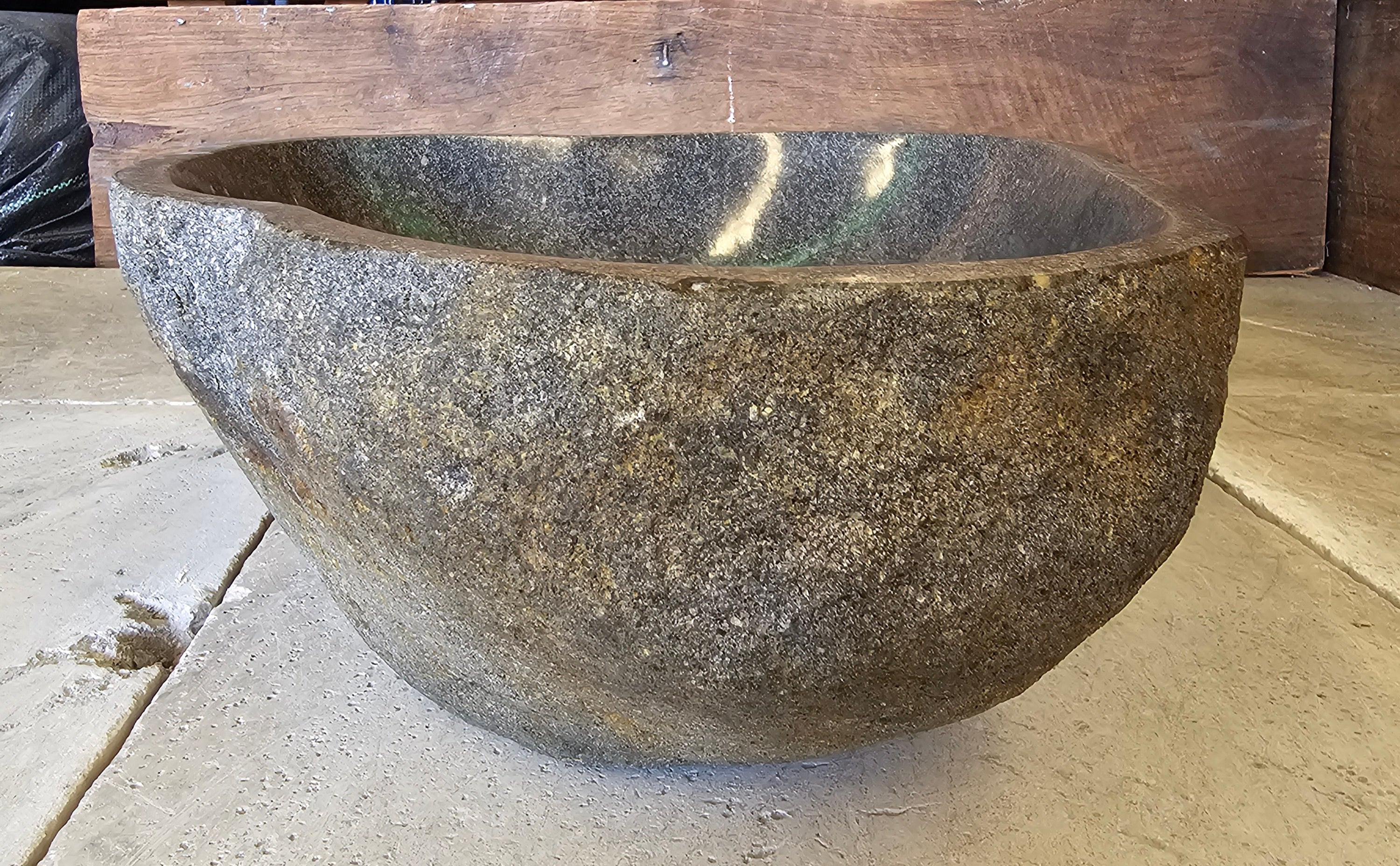 Handmade Natural Oval River Stone  Bathroom Basin  RM 2409140