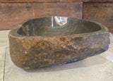 Handmade Natural Oval River Stone  Bathroom Basin  RL 240919