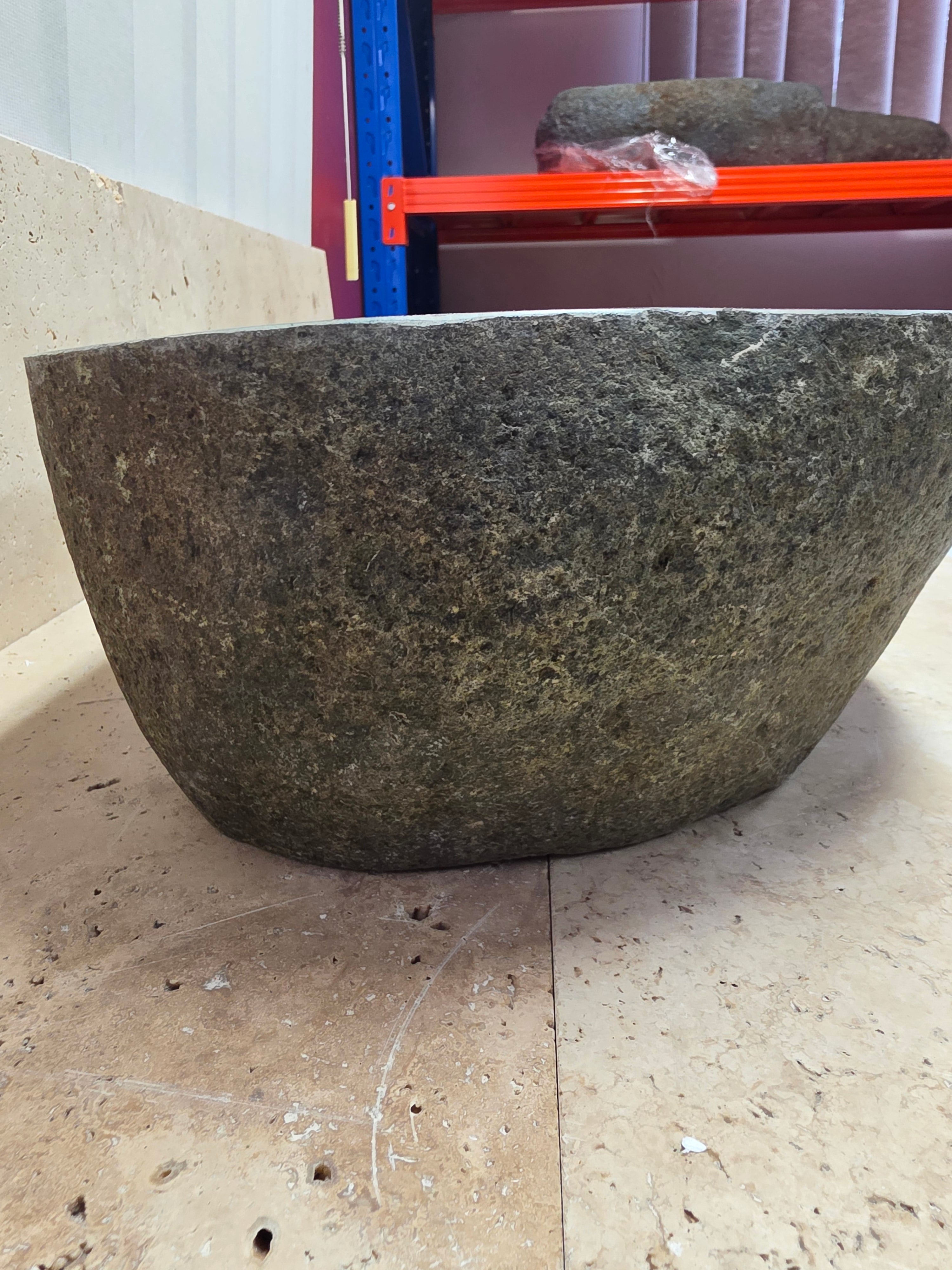 Handmade Natural Oval River Stone  Bathroom Basin TWIN SETS A & B RM 25072020