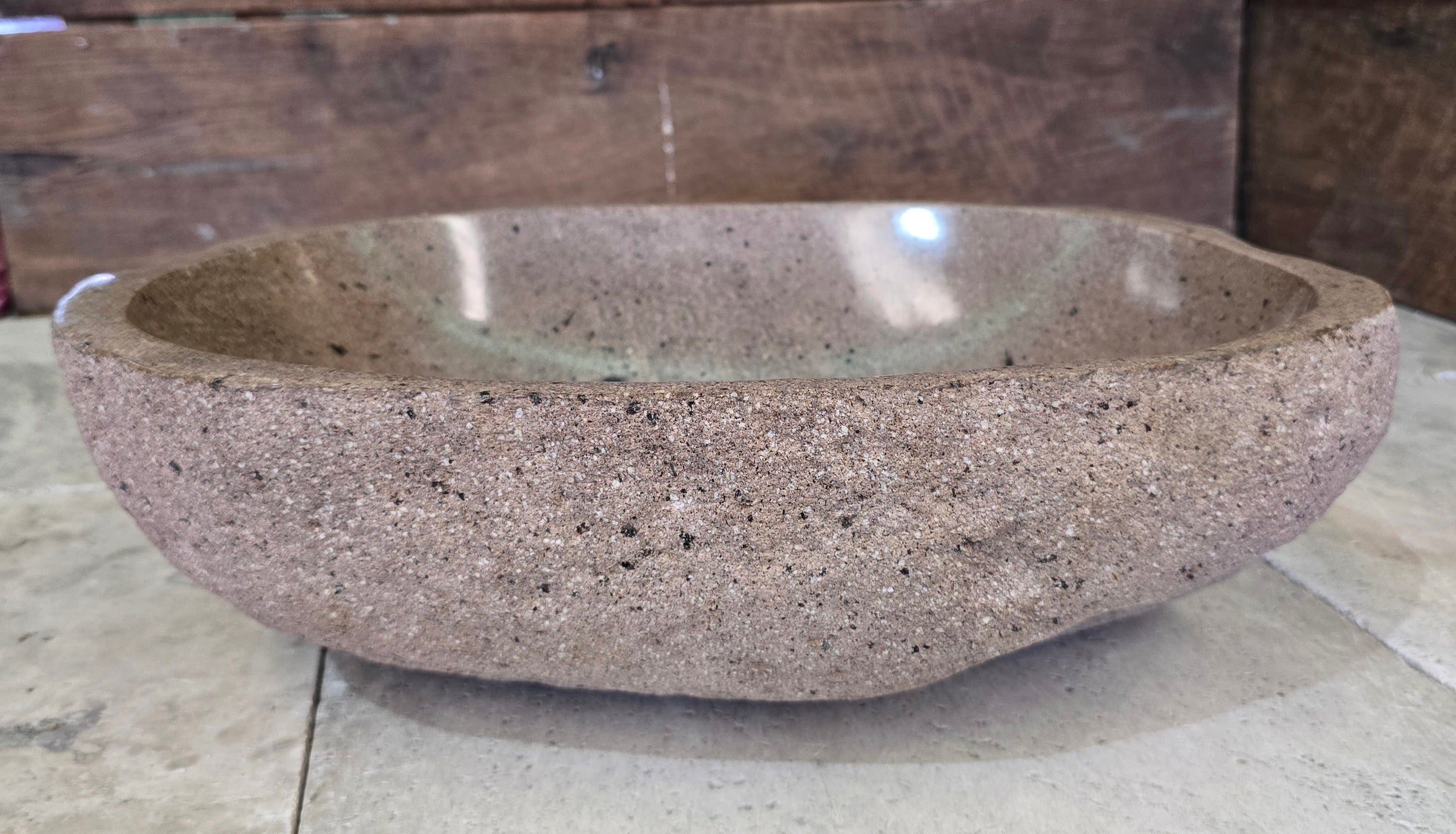 Handmade Natural Oval River Stone  Bathroom Basin  RM 2409087
