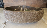Handmade Natural Oval River Stone  Bathroom Basin  RS 2409141