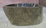 Handmade Natural Oval River Stone  Bathroom Basin  RS 2409107