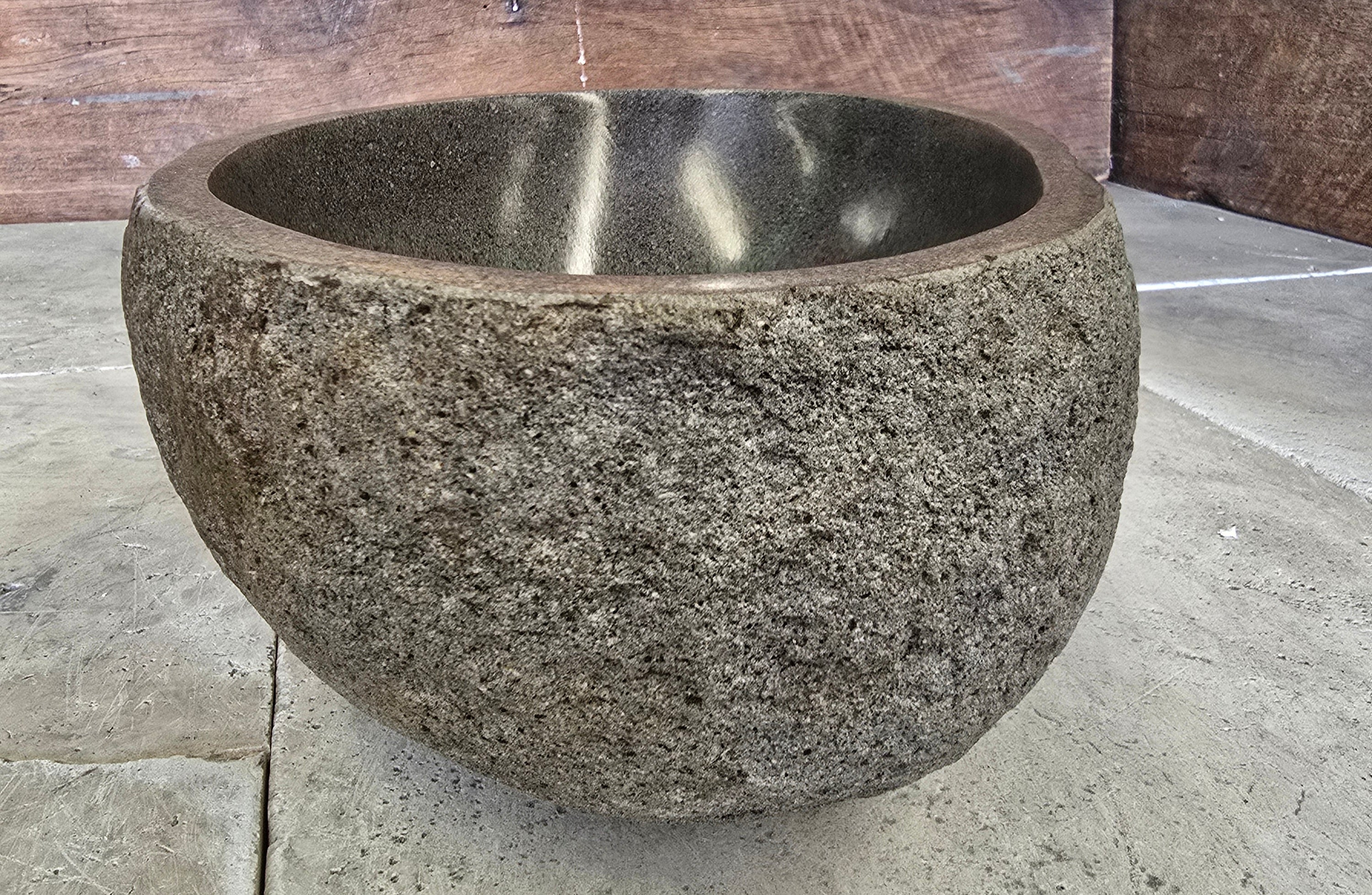 Handmade Natural Oval River Stone  Bathroom Basin  RS 2409090