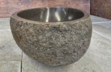 Handmade Natural Oval River Stone  Bathroom Basin  RS 2409090