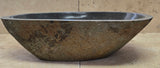 Handmade Natural Oval River Stone  Bathroom Basin  RL 240973