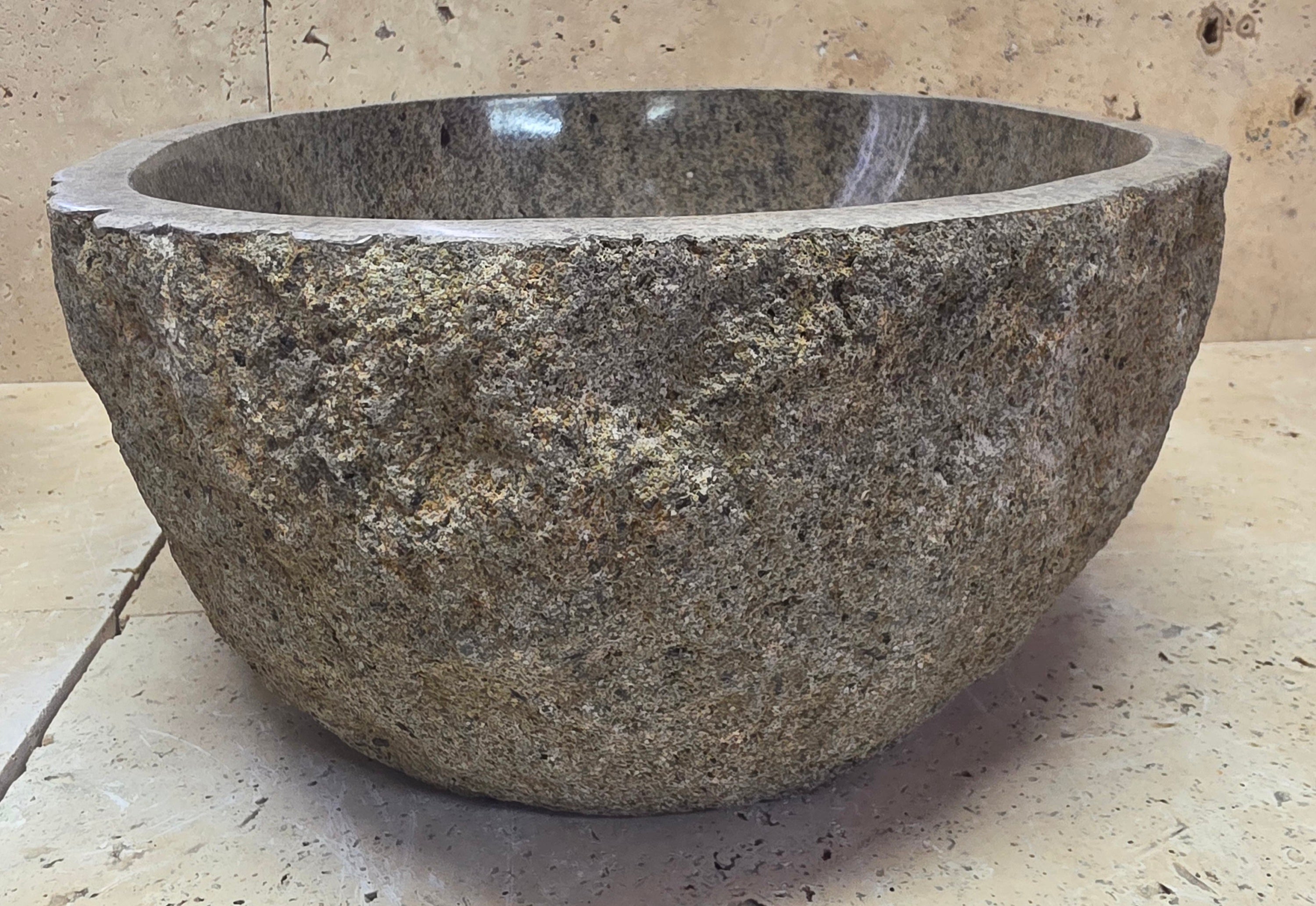 Handmade Natural Oval River Stone  Bathroom Basin TWIN SETS A & B RM 25072036