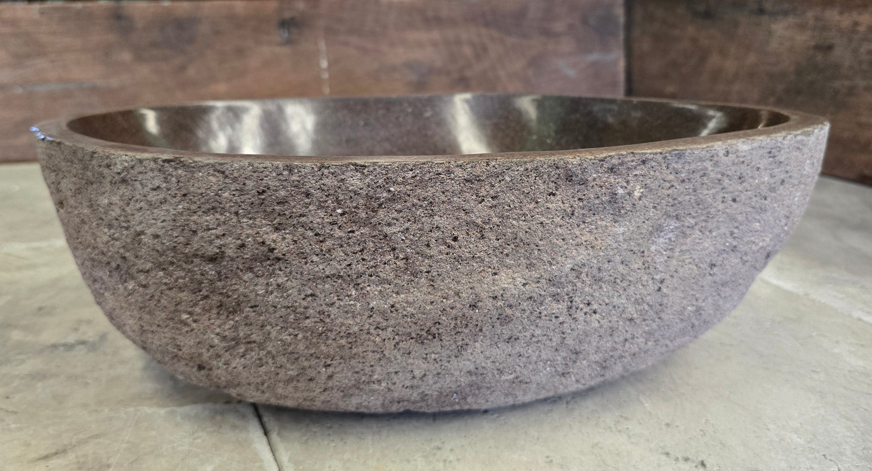 Handmade Natural Oval River Stone  Bathroom Basin  RM 2409124