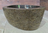Handmade Natural Oval River Stone  Bathroom Basin  RS 2409107