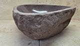Handmade Natural Oval River Stone  Bathroom Basin  RM 25072044