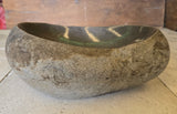 Handmade Natural Oval River Stone  Bathroom Basin  RS 2409082
