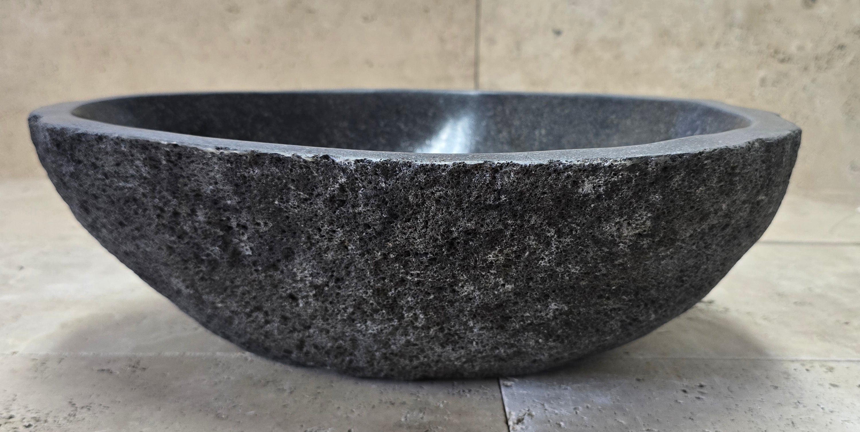 Handmade Natural Oval River Stone  Bathroom Basin  RM 2409022