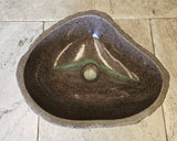 Handmade Natural Oval River Stone  Bathroom Basin  RS 2409141