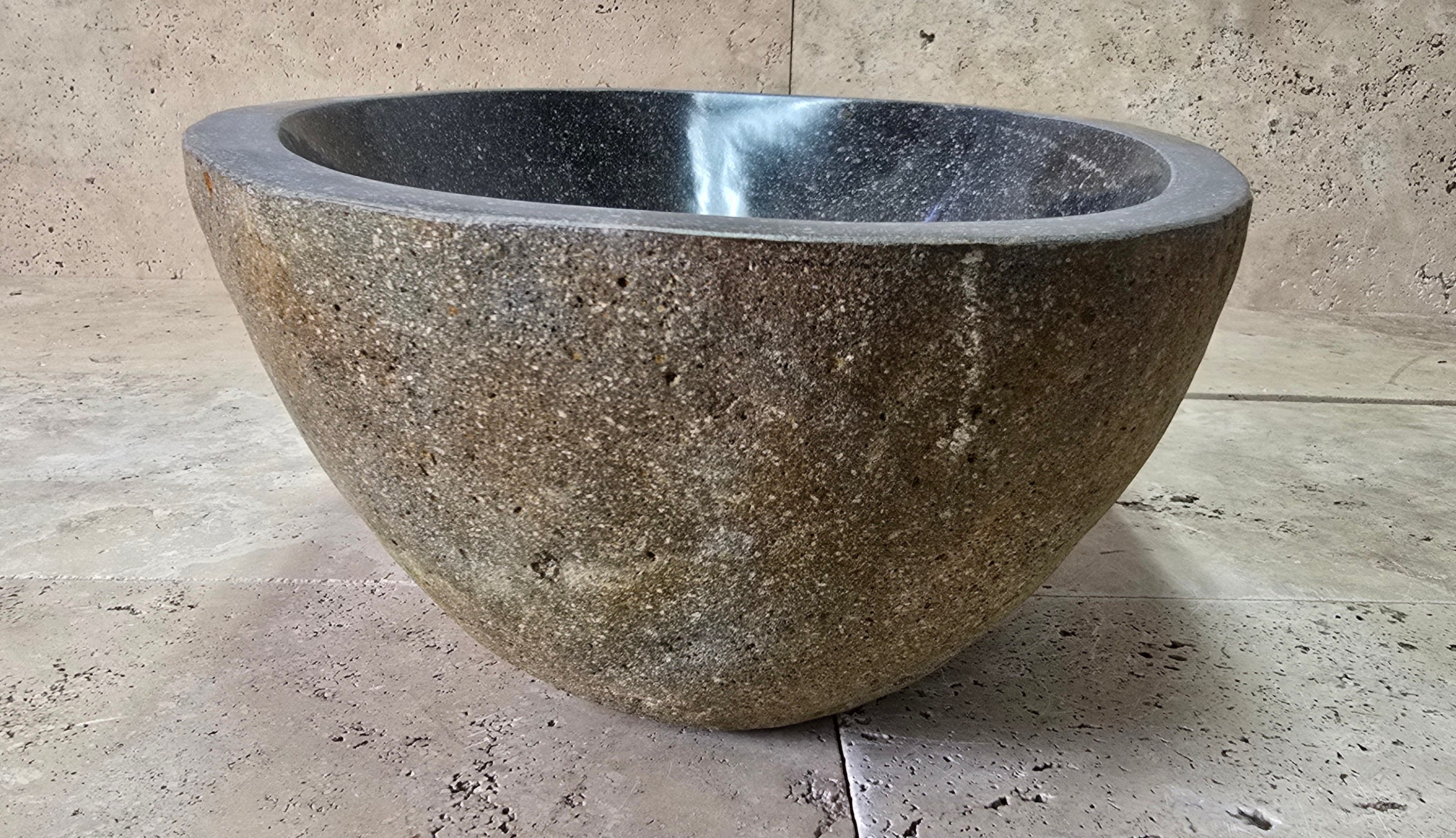 Handmade Natural Oval River Stone  Bathroom Basin  RM 2409100