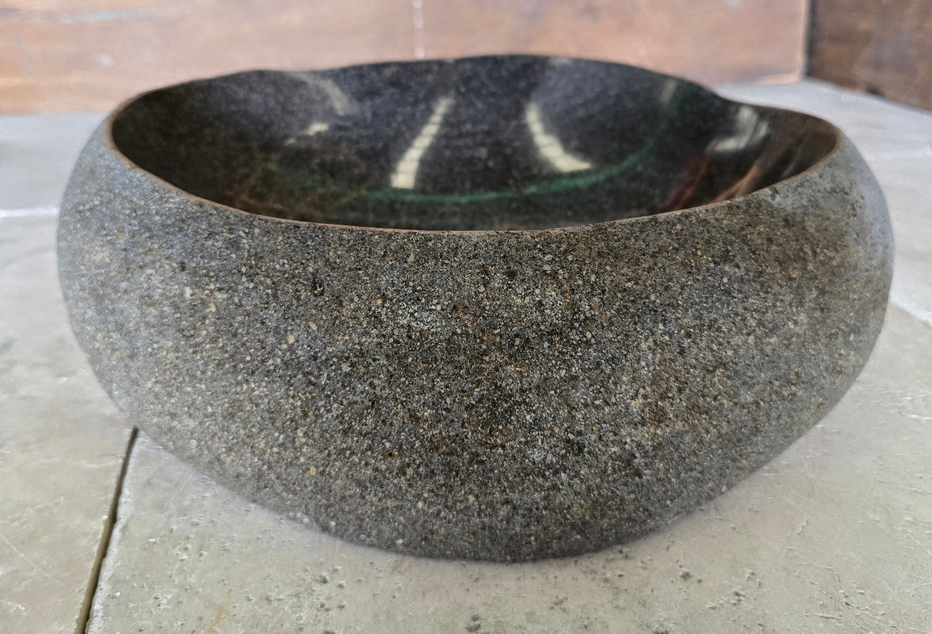 Handmade Natural Oval River Stone  Bathroom Basin  RVS 2409035
