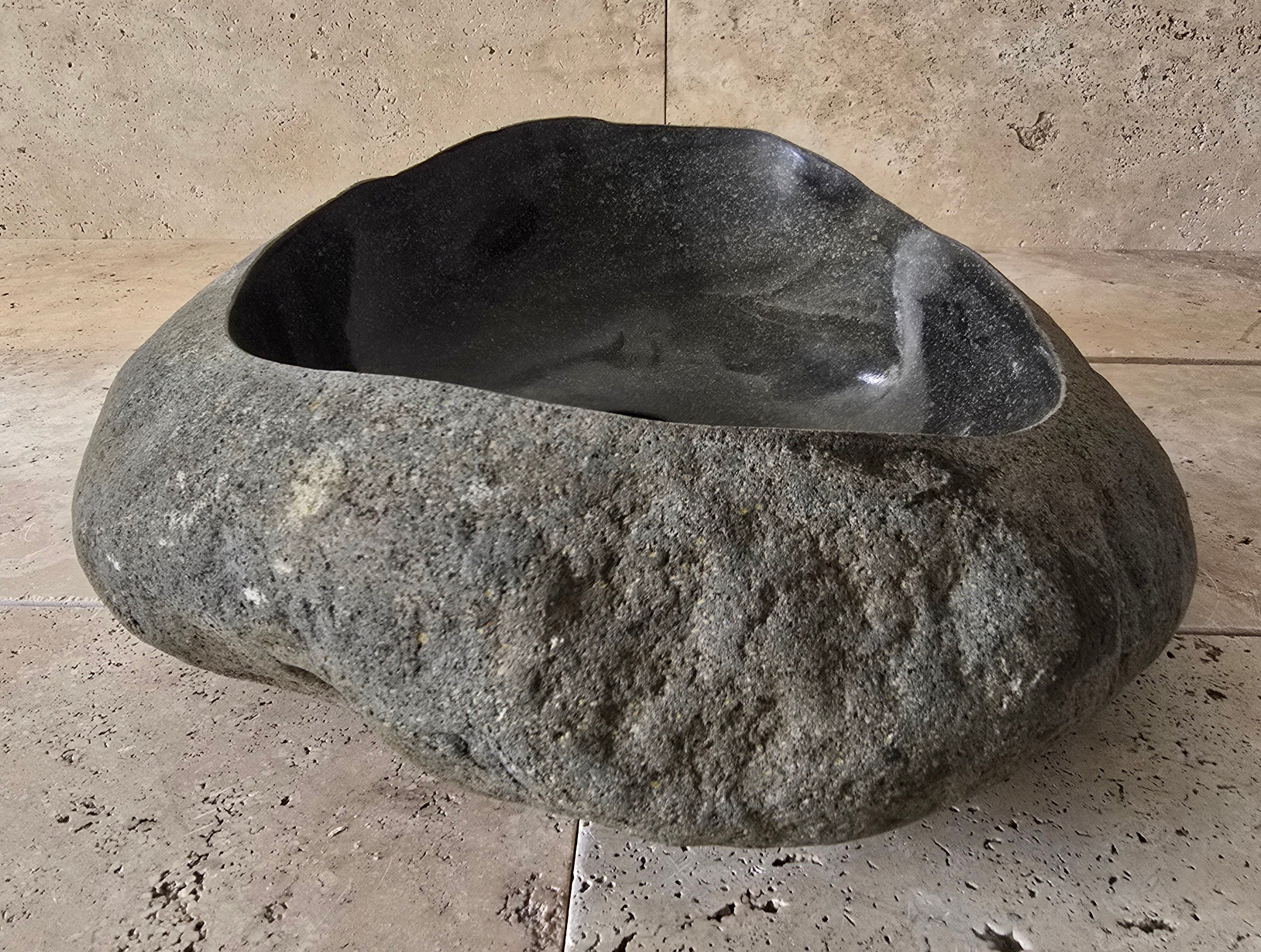 Handmade Natural Oval River Stone  Bathroom Basin  RVM 2409081