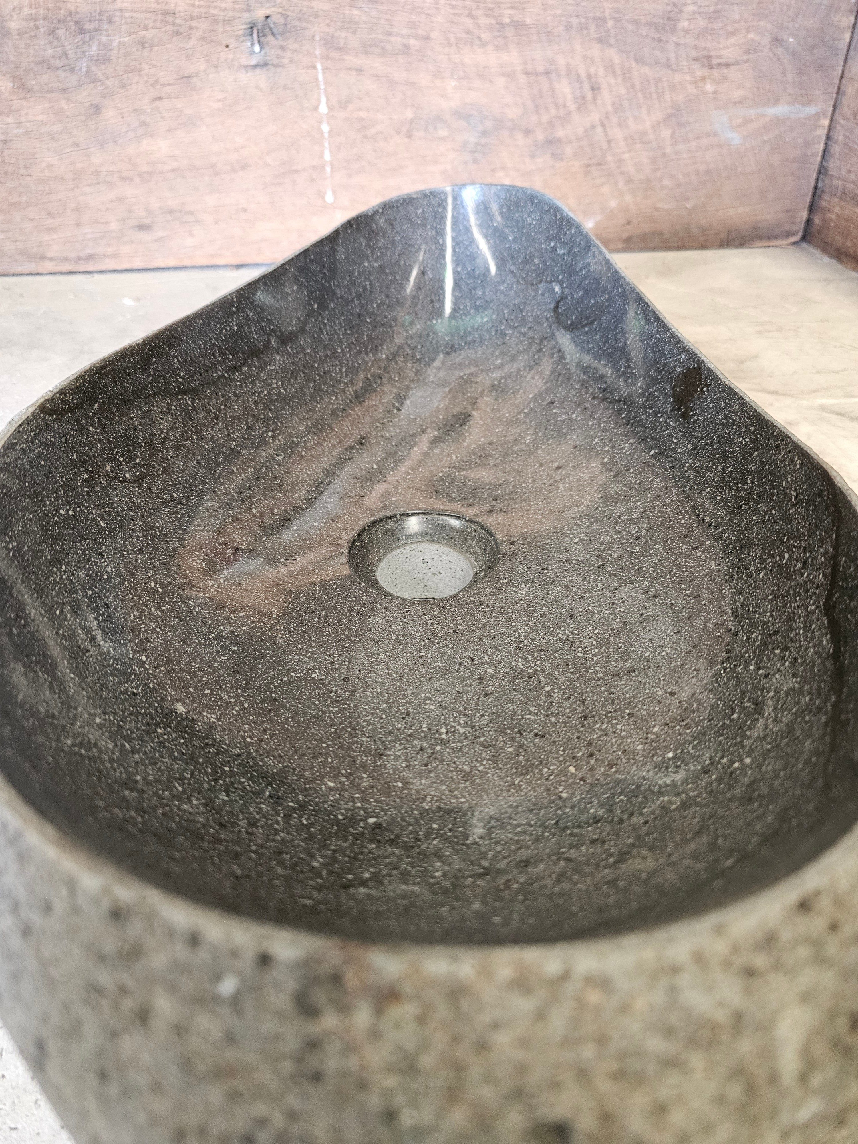 Handmade Natural Oval River Stone  Bathroom Basin  RVL 240936