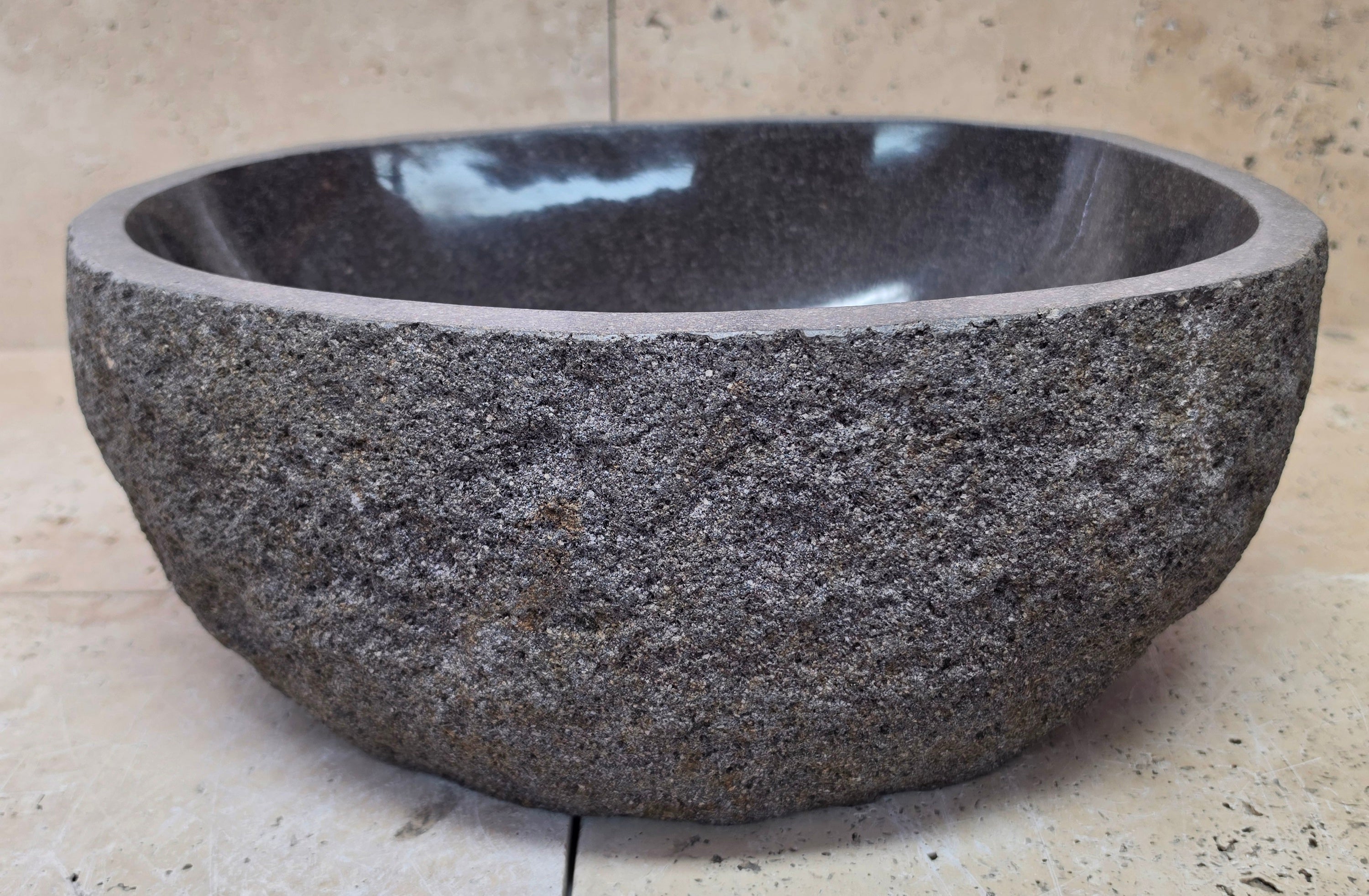Handmade Natural Oval River Stone  Bathroom Basin  RM 25072009