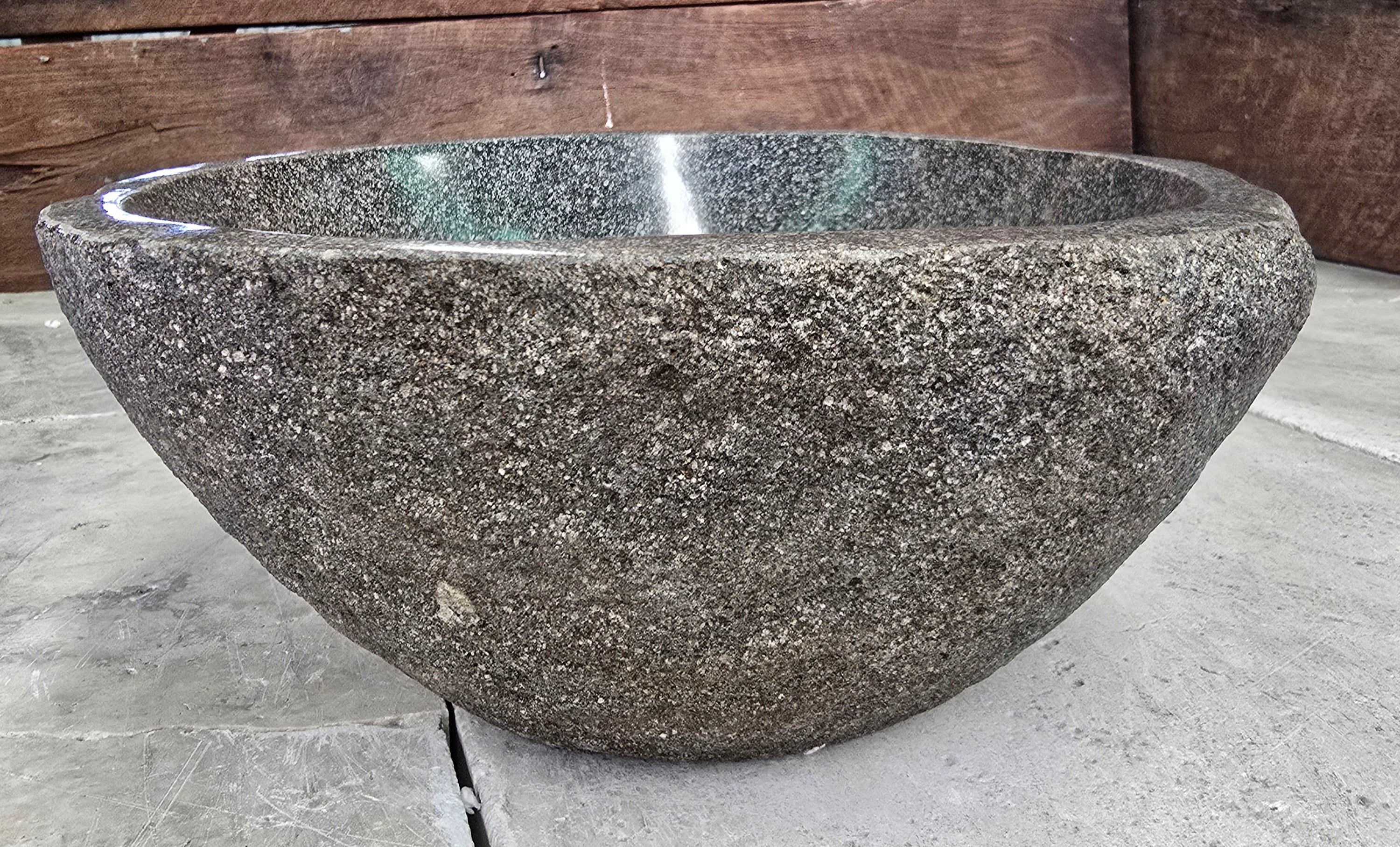 Handmade Natural Oval River Stone  Bathroom Basin  RS 2409073