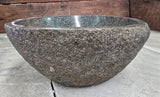 Handmade Natural Oval River Stone  Bathroom Basin  RS 2409073