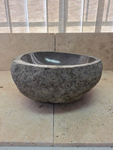 Handmade Natural Oval River Stone  Bathroom Basin  RS 2409135
