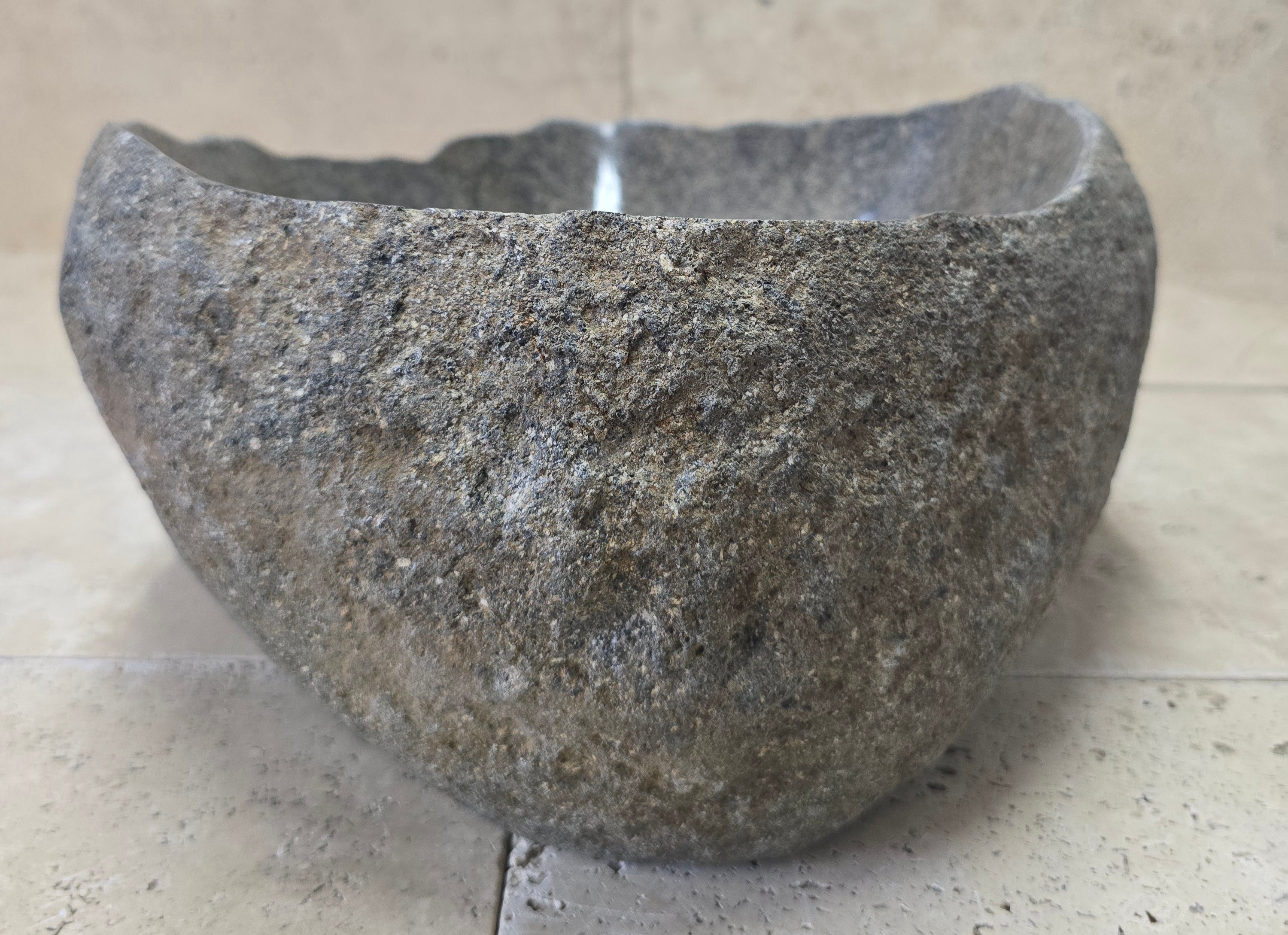 Handmade Natural Oval River Stone  Bathroom Basin  RVM 2409071