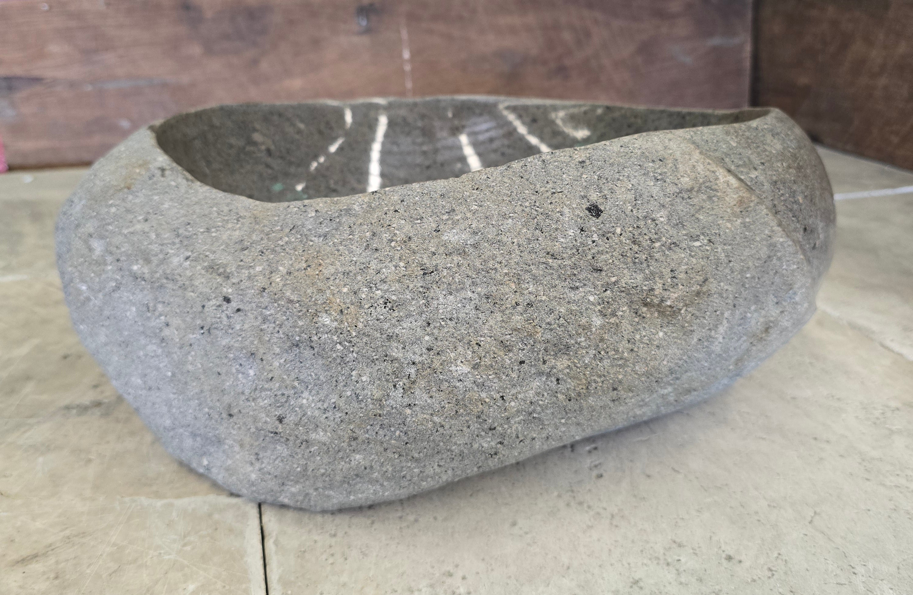 Handmade Natural Oval River Stone  Bathroom Basin  PHM 240903