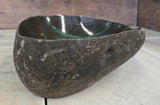 Handmade Natural Oval River Stone  Bathroom Basin  RVS 2409056