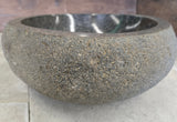 Handmade Natural Oval River Stone  Bathroom Basin  RS 2409108