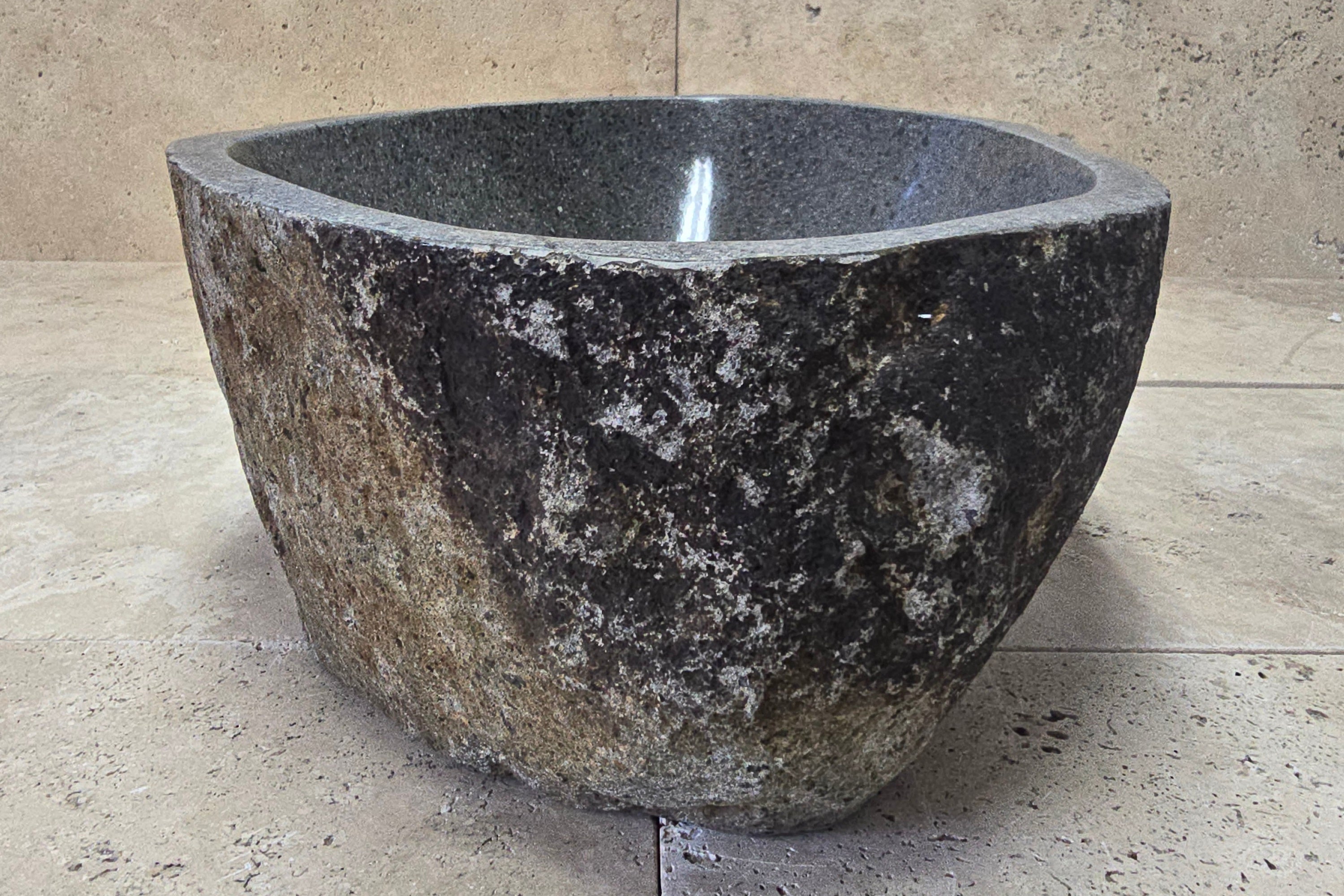 Handmade Natural Oval River Stone  Bathroom Basin  RM 2409010