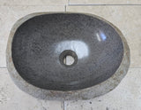 Handmade Natural Oval River Stone  Bathroom Basin  RVM 2409029