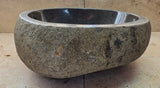 Handmade Natural Oval River Stone  Bathroom Basin  RS 2409136