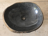 Handmade Natural Oval River Stone  Bathroom Basin  RVM 2409018