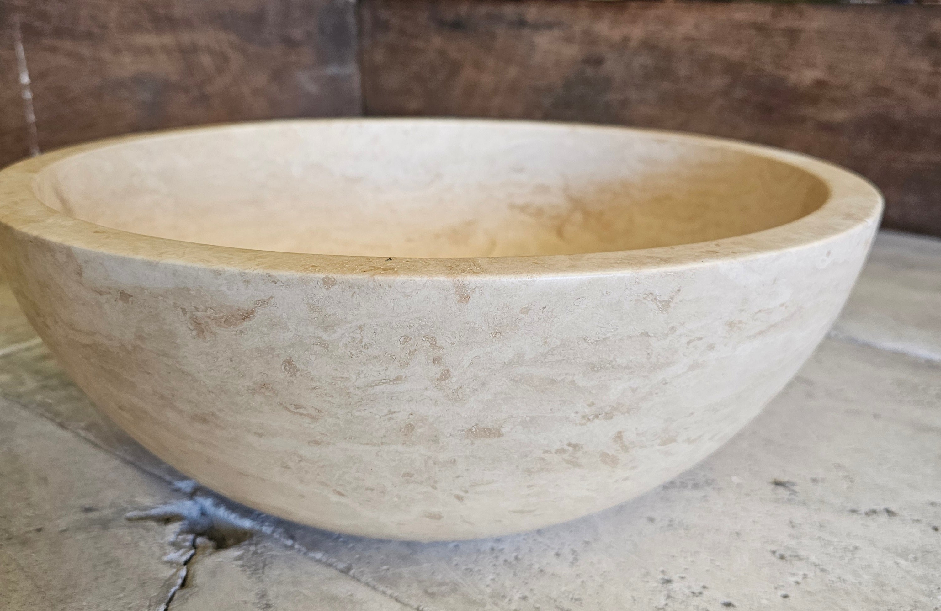 Turkish Travertine Oval Mount Basins