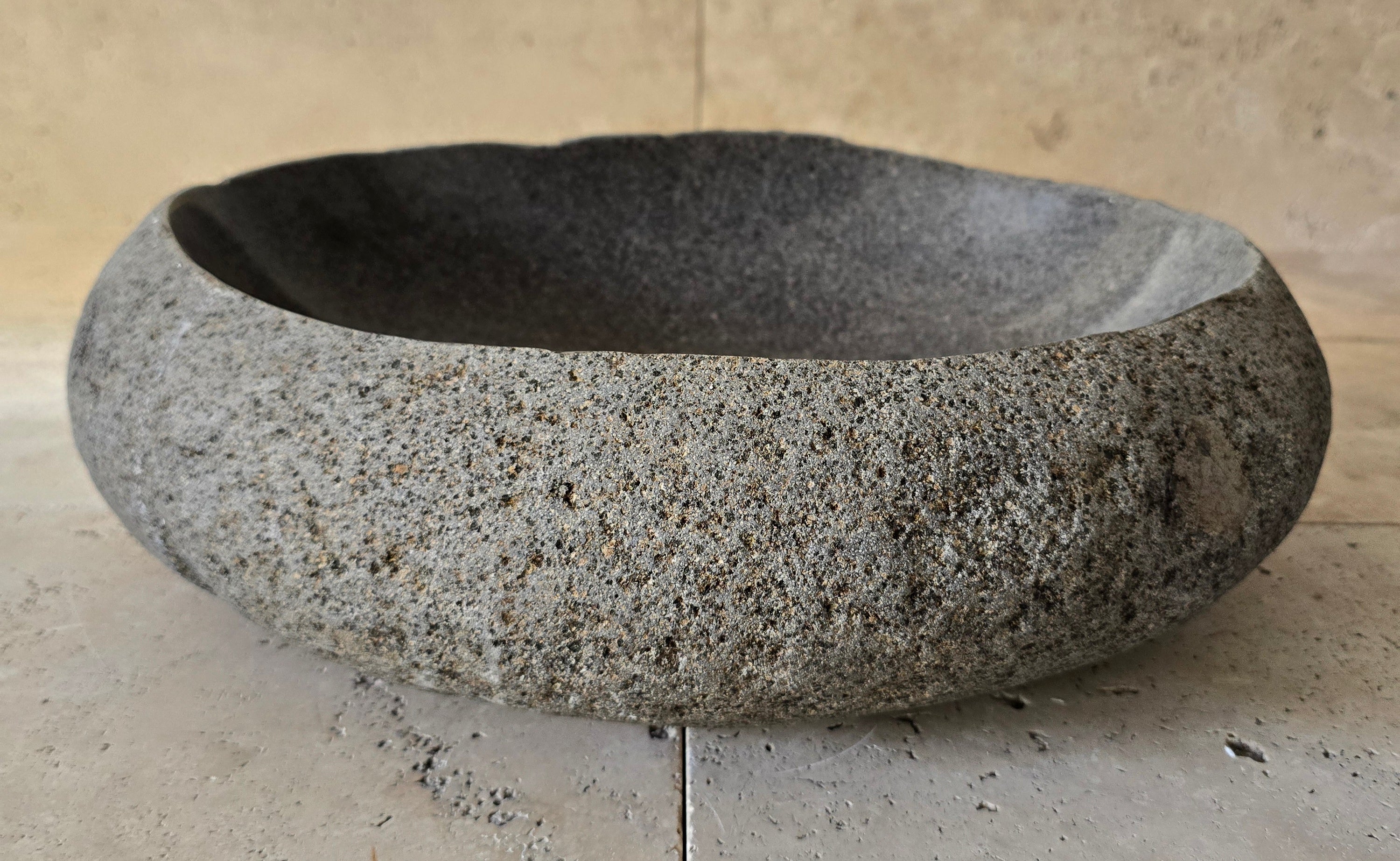 Handmade Natural Oval River Stone  Bathroom Basin  RVM 2409087