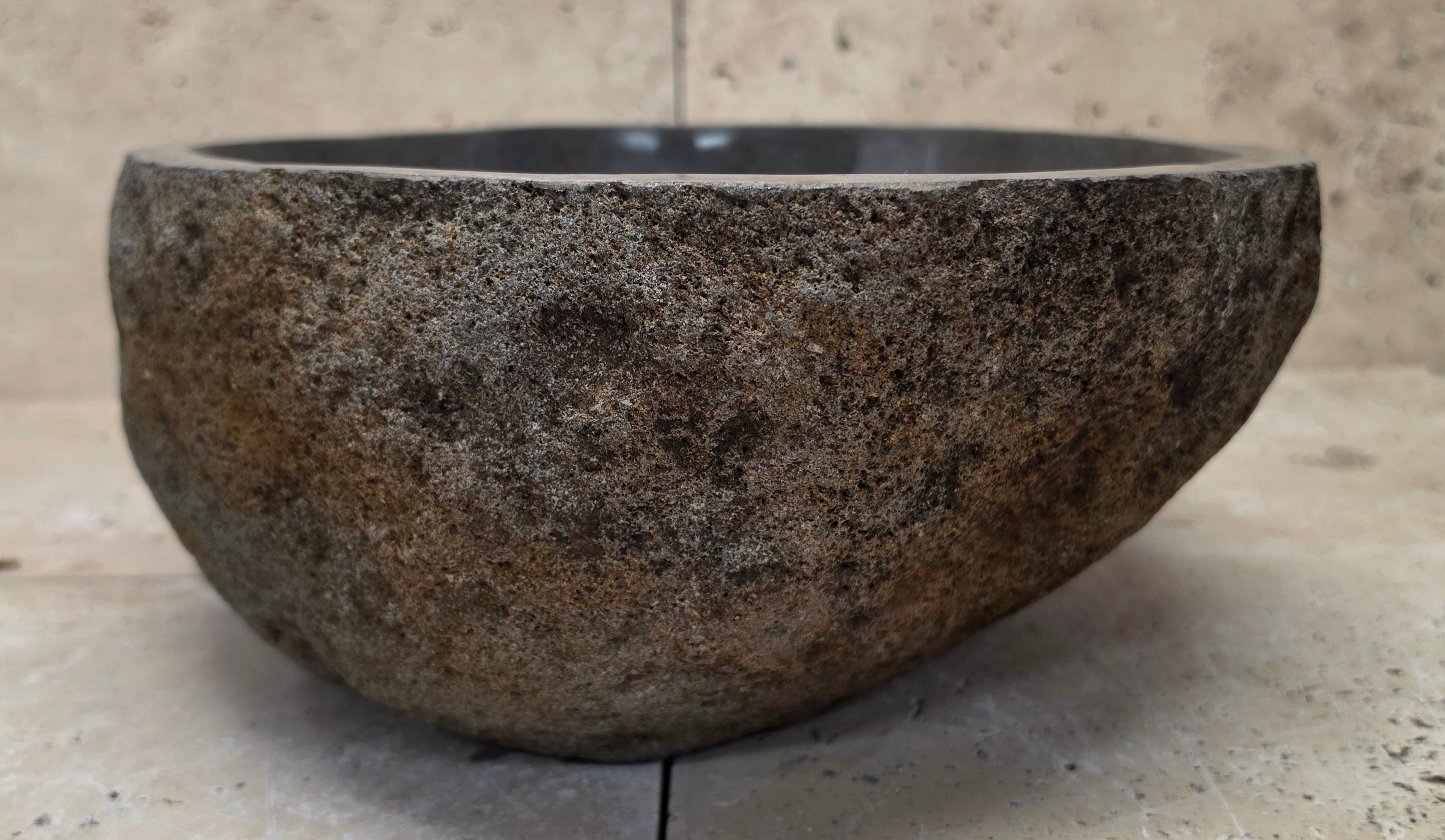 Handmade Natural Oval River Stone  Bathroom Basin  RM 25072048