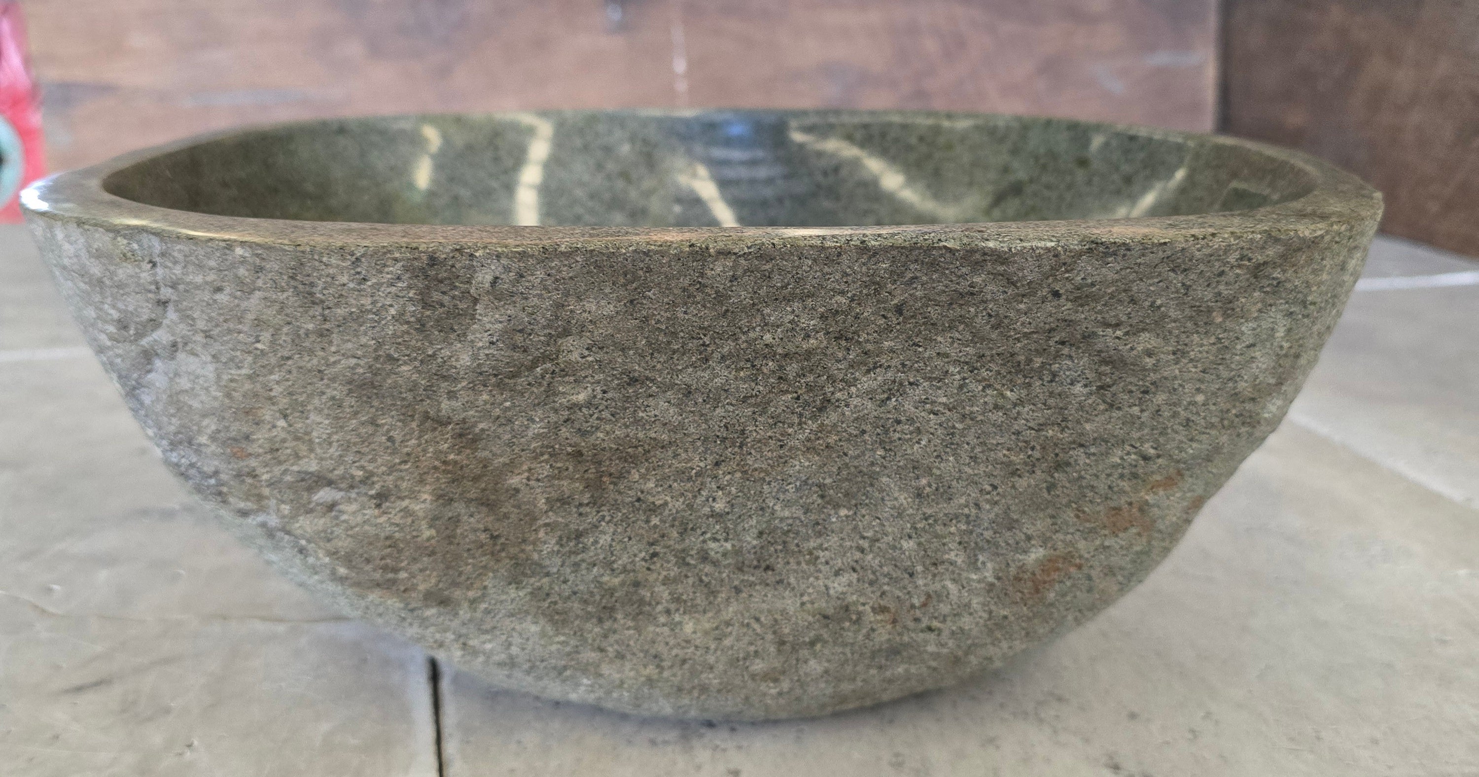 Handmade Natural Oval River Stone  Bathroom Basin  RS 2409027