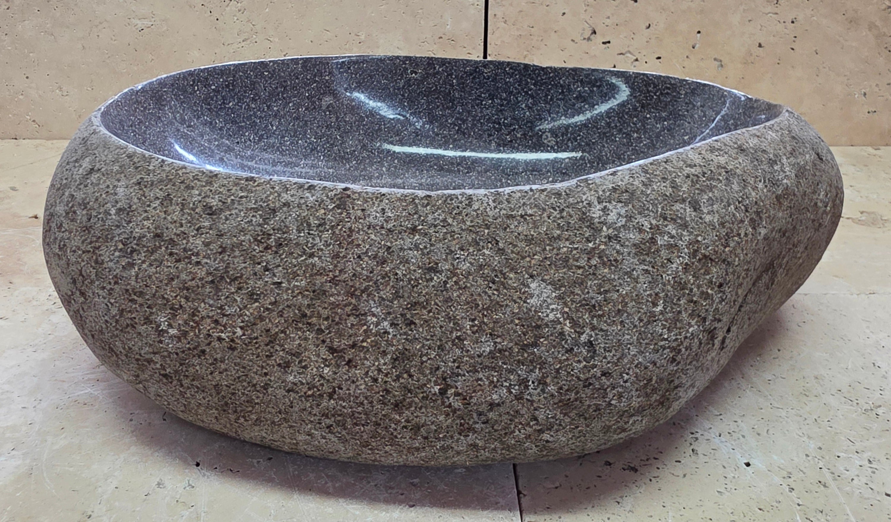 Handmade Natural Oval River Stone  Bathroom Basin  RVS 2409033