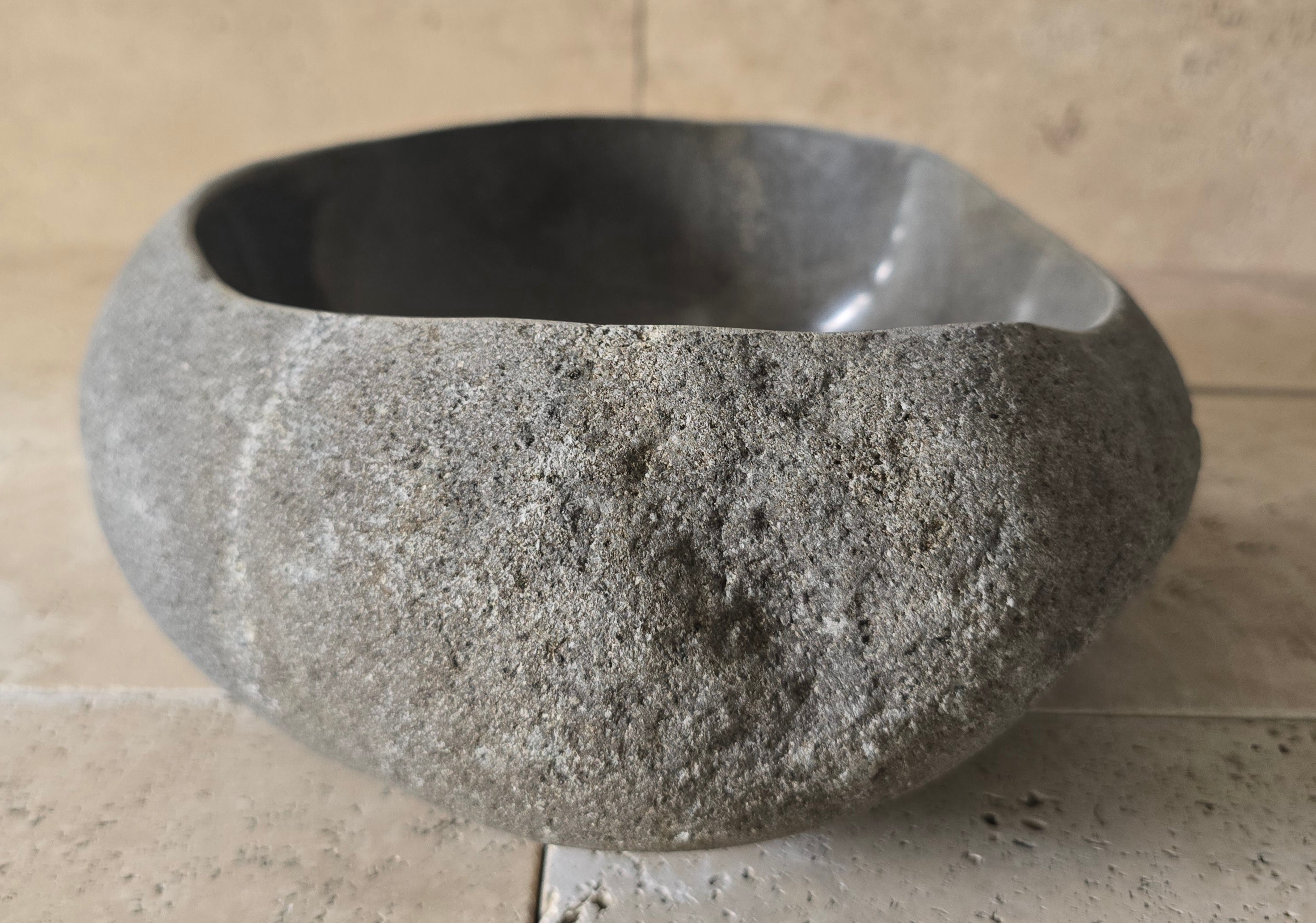 Handmade Natural Oval River Stone  Bathroom Basin  RVM 2409083