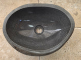 Handmade Natural Oval River Stone  Bathroom Basin  RS 2409131