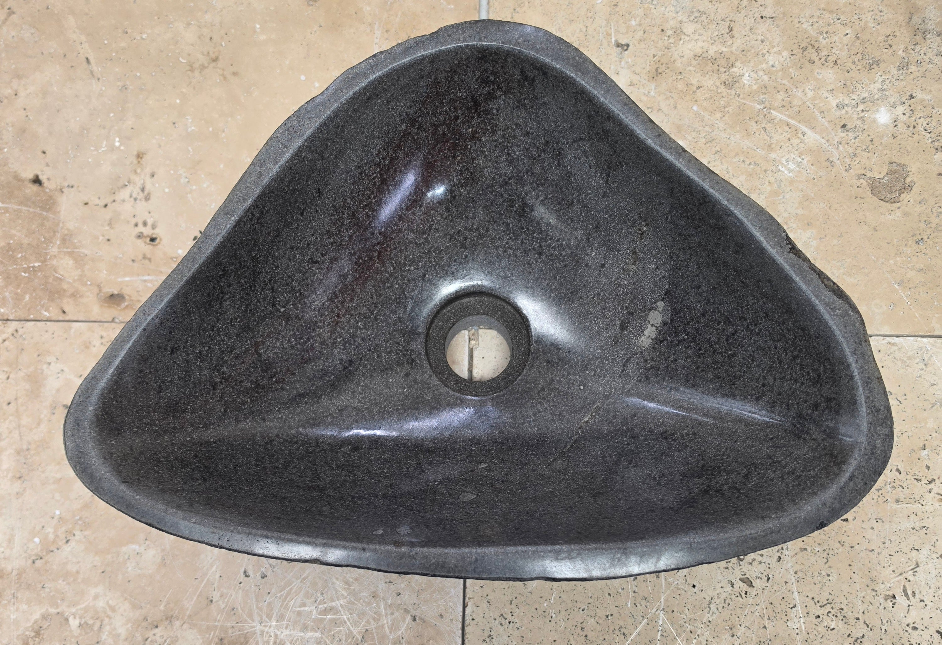 Handmade Natural Oval River Stone  Bathroom Basin  RS 2409028