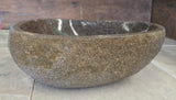 Handmade Natural Oval River Stone  Bathroom Basin  RS 24091060