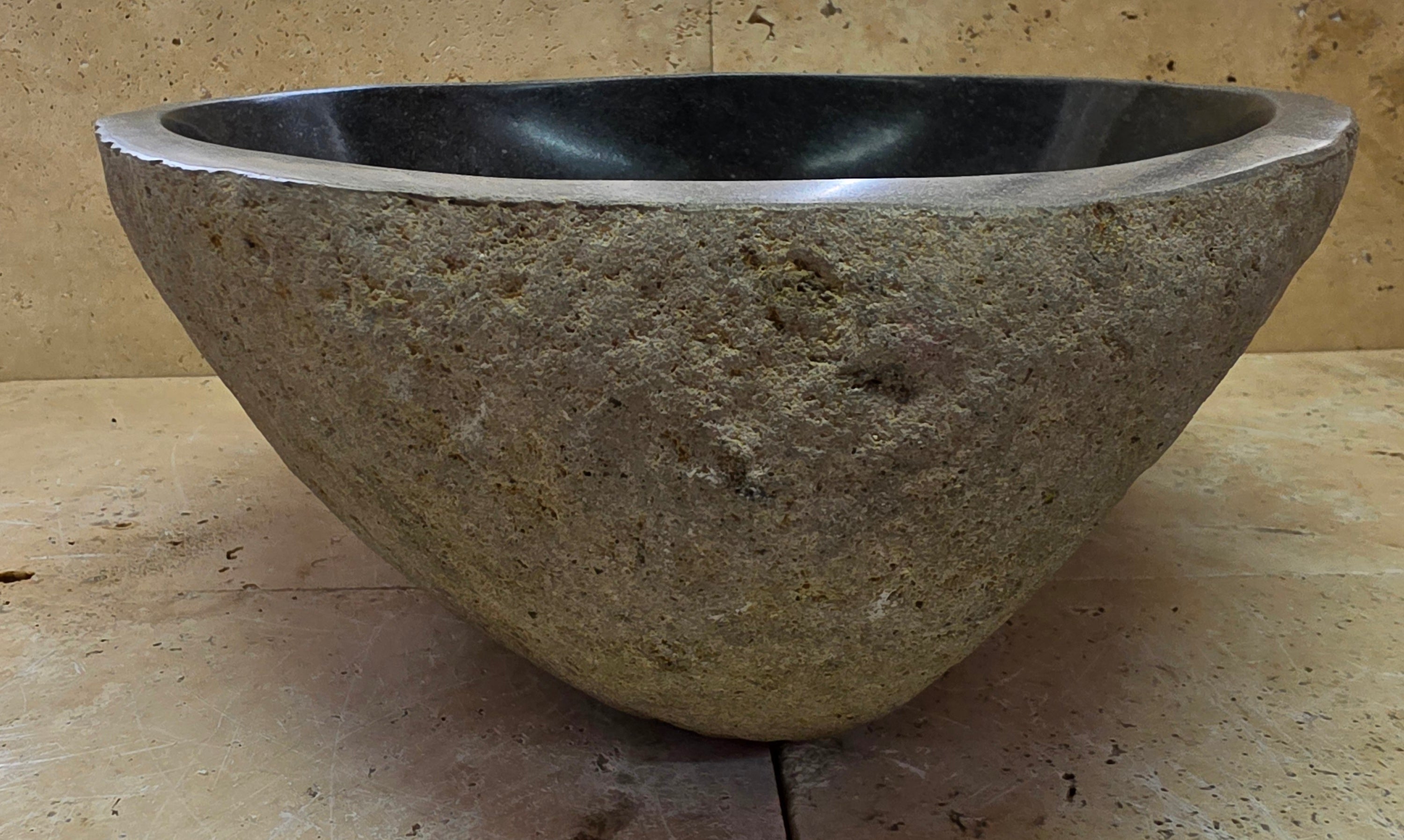 Handmade Natural Oval River Stone  Bathroom Basin  RM 2409110