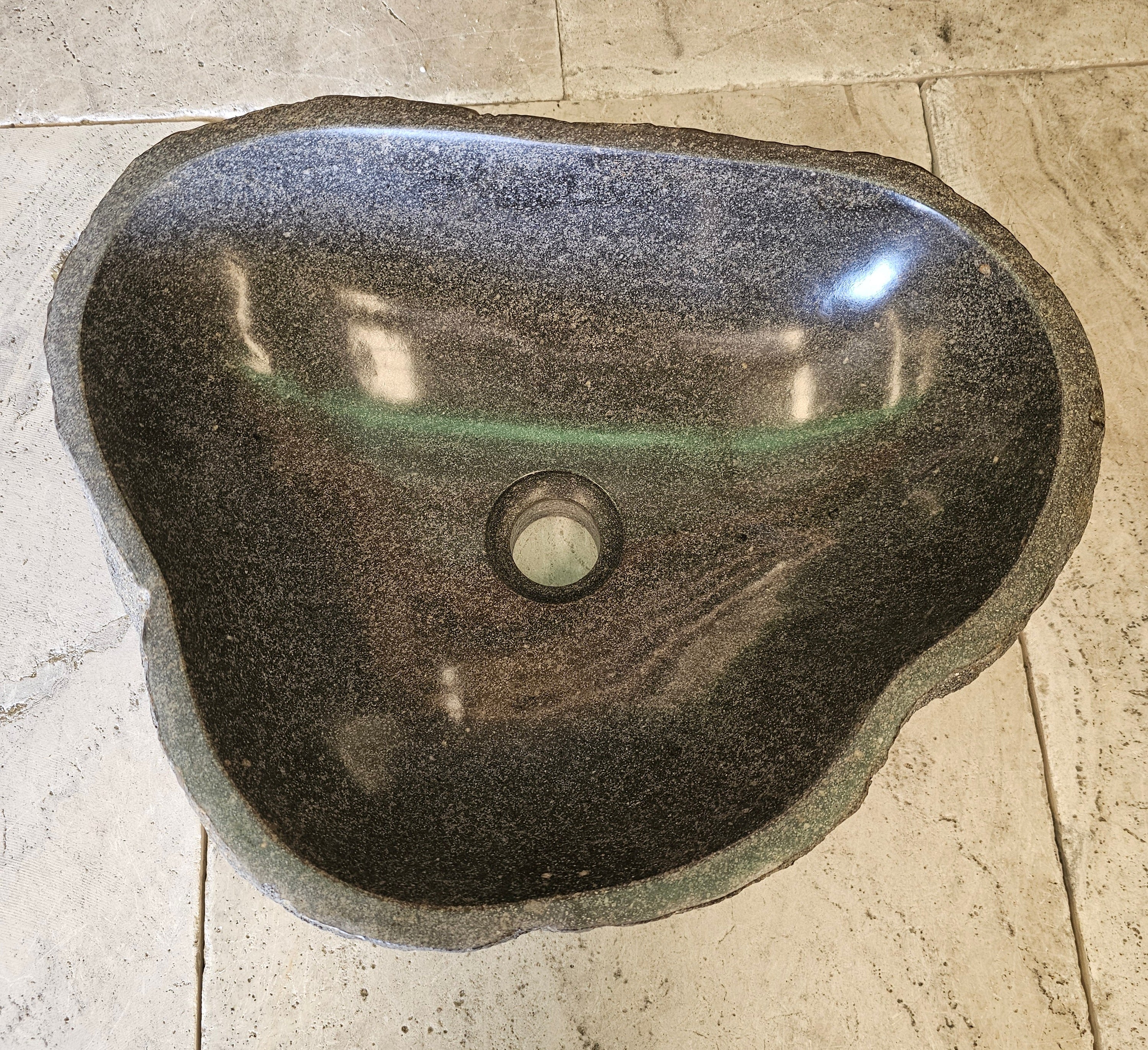Handmade Natural Oval River Stone  Bathroom Basin  RM 2409140