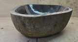 Handmade Natural Oval River Stone  Bathroom Basin  RS 25072063