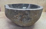 Handmade Natural Oval River Stone  Bathroom Basin TWIN SETS A & B RS 25072003