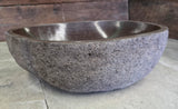 Handmade Natural Oval River Stone  Bathroom Basin  RM 2409124