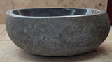 Handmade Natural Oval River Stone  Bathroom Basin  RS 2409133