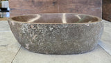 Handmade Natural Oval River Stone  Bathroom Basin  RM 2409017